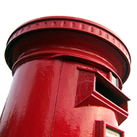 A red post box